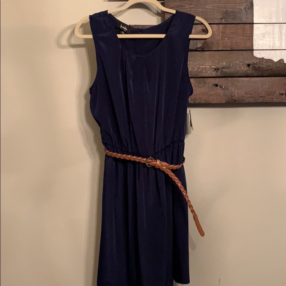 Blue sleeveless dress